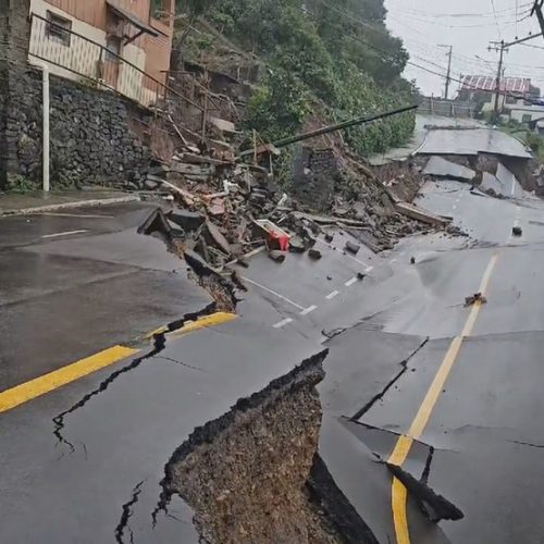 Chuvas Intensas no Rio Grande do Sul: Rua em Gramado Desaba em Meio a Temporais